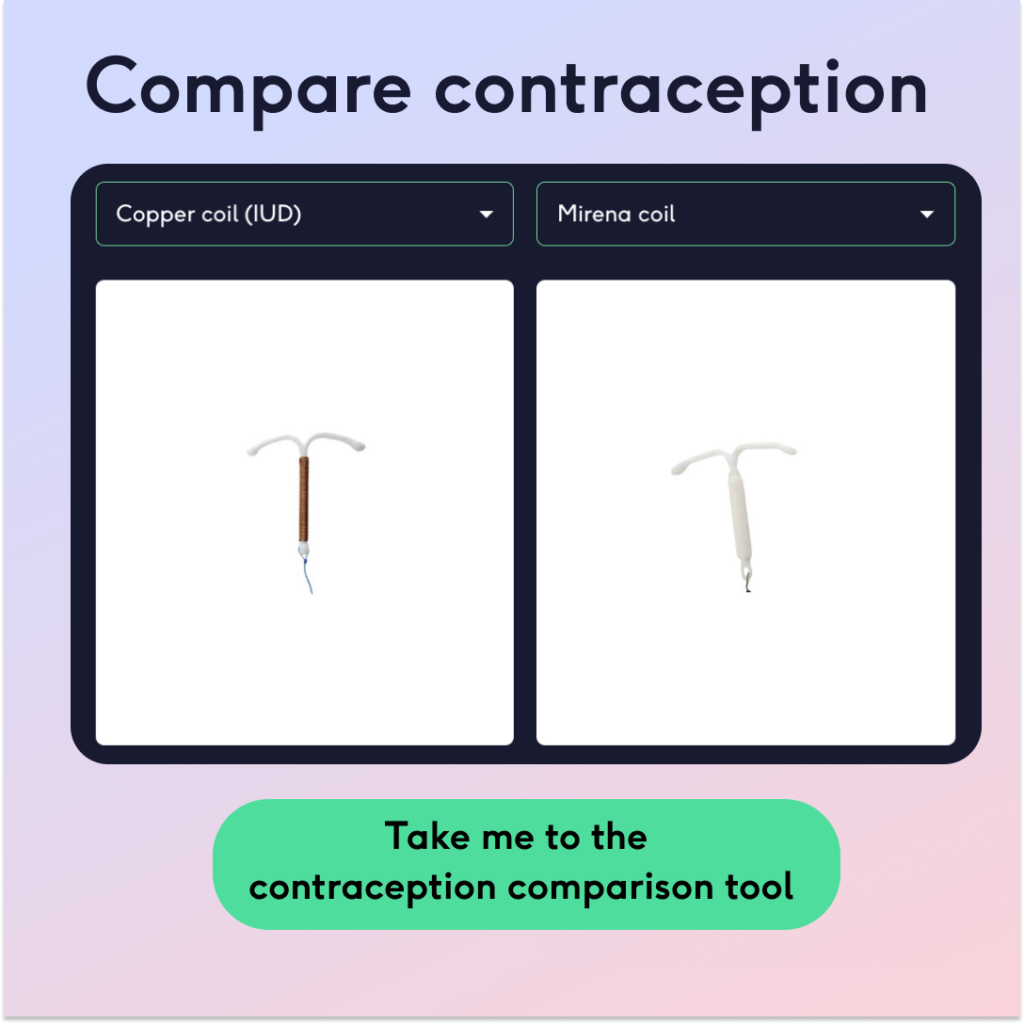Compare contraception tool